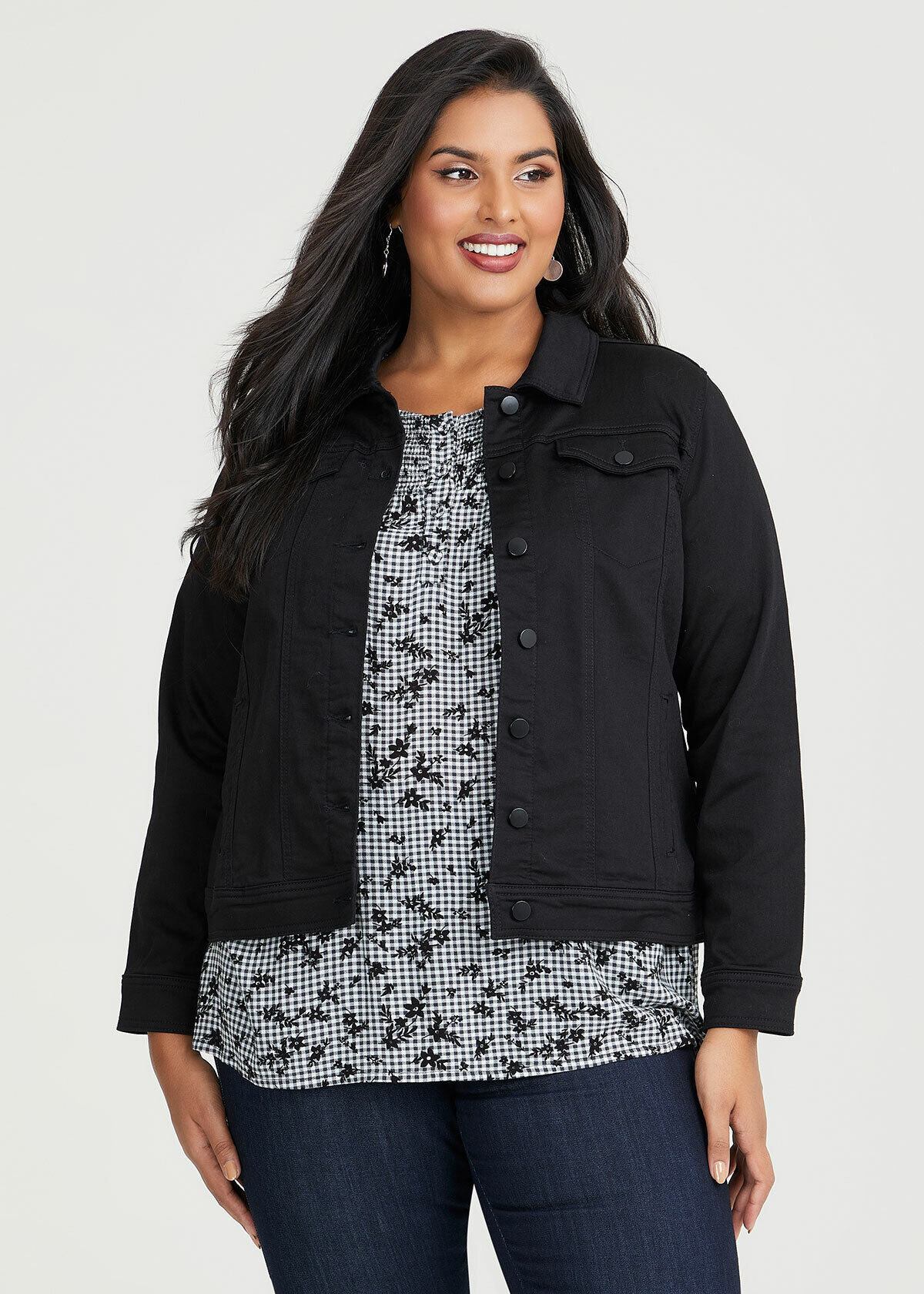 Plus Size Cropped Twill Jacket | maurices